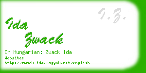 ida zwack business card